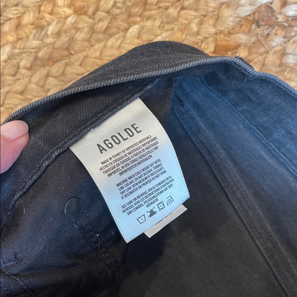 Agolde Riley Crop Jeans Black - Picture 3 of 7